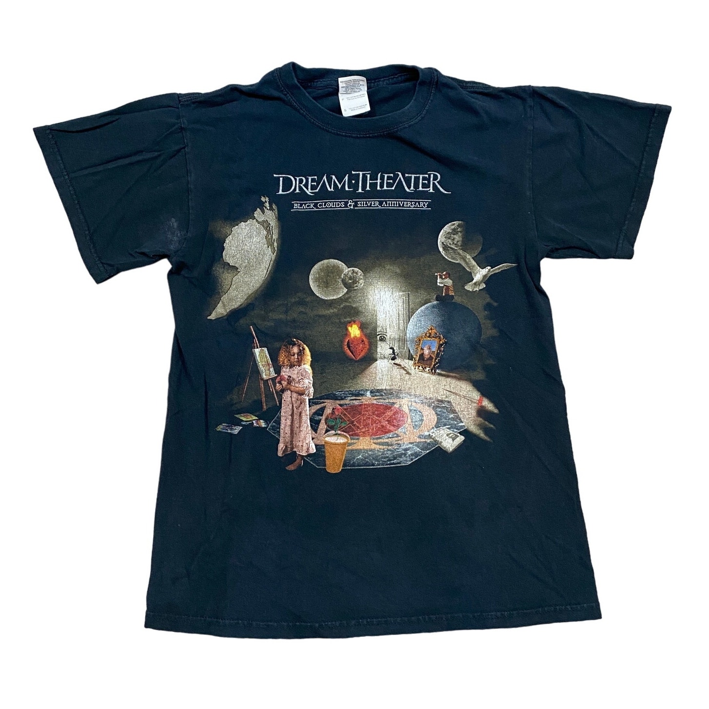 Dream Theater Black Clouds Silver Anniversary 2010 Band Shirt Mens S